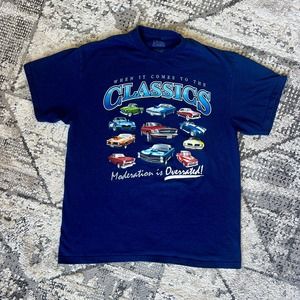 Men’s Graphic  T-shirt Classics Cars Size Large